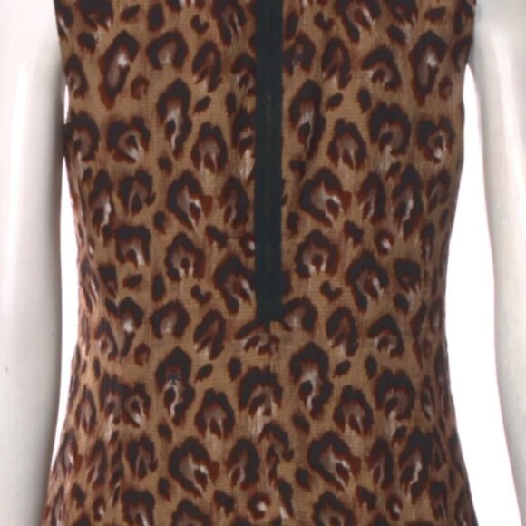 Tory Burch Zorra Chic Leopard Silk Tank Top - Picture 2 of 5
